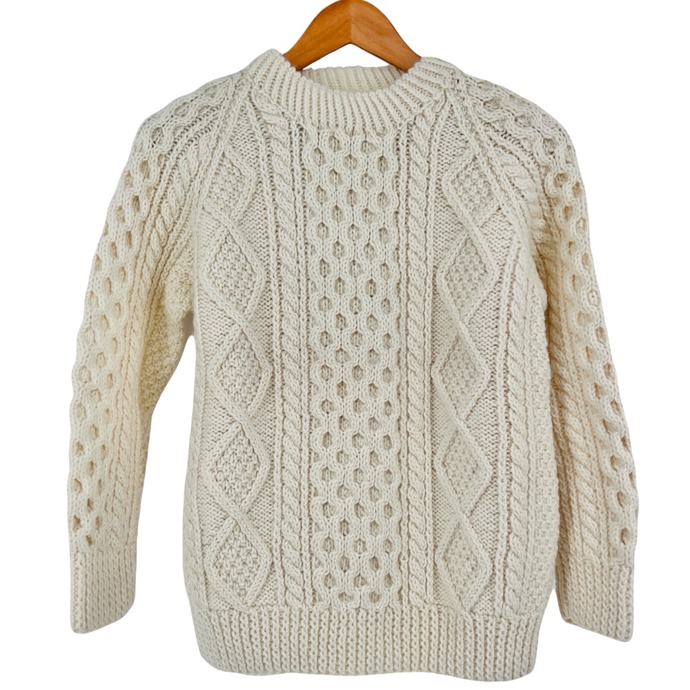 Classic Cream Cable Knit Sweater